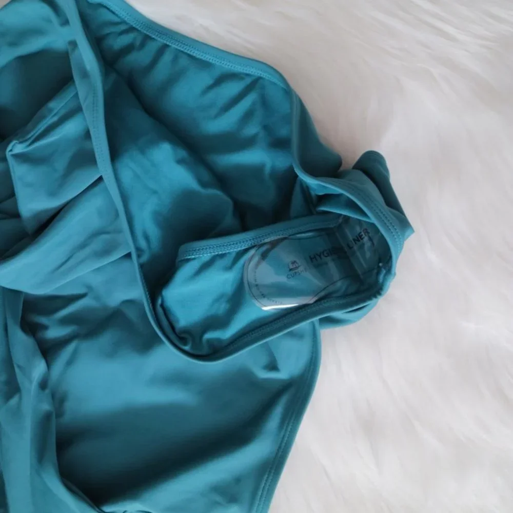 Cupshe Teal Ruffle One Piece Swimsuit - Picture 6 of 8